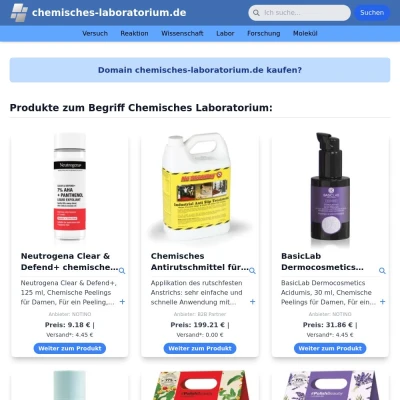 Screenshot chemisches-laboratorium.de