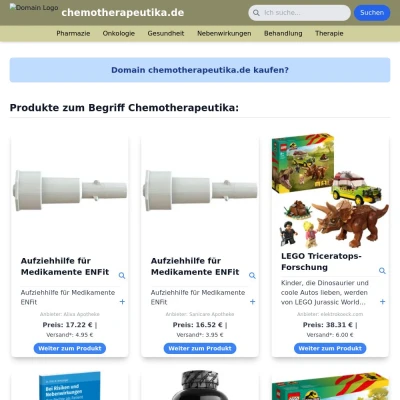 Screenshot chemotherapeutika.de