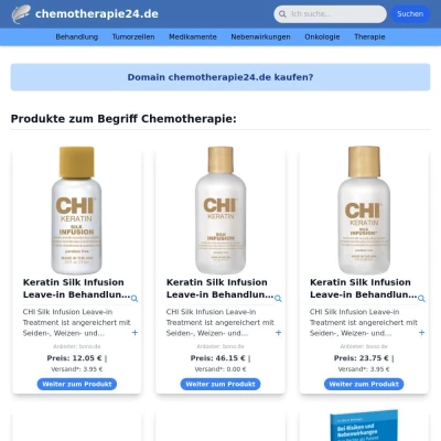 Screenshot chemotherapie24.de