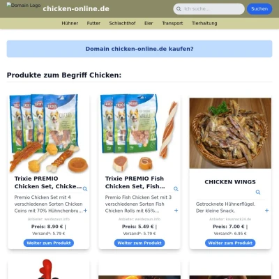 Screenshot chicken-online.de