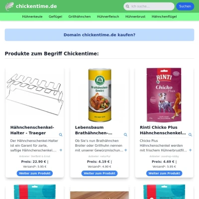 Screenshot chickentime.de
