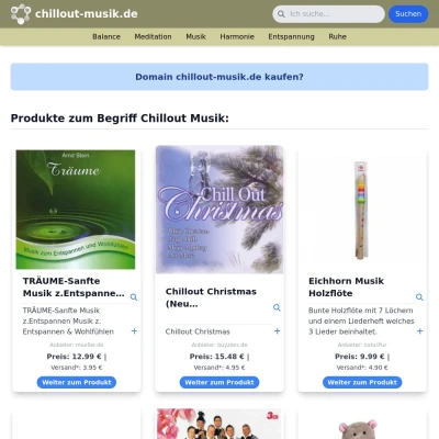Screenshot chillout-musik.de