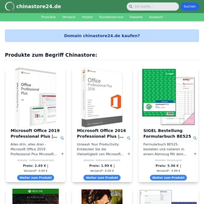 Screenshot chinastore24.de