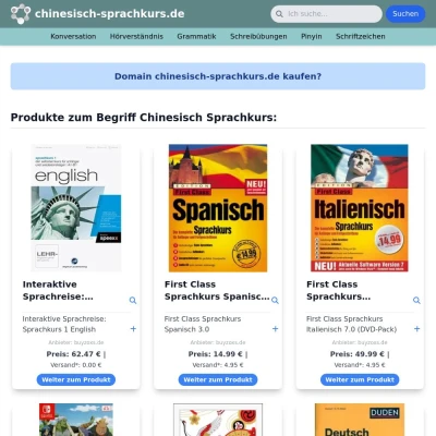 Screenshot chinesisch-sprachkurs.de