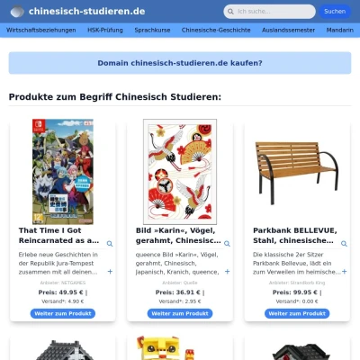 Screenshot chinesisch-studieren.de