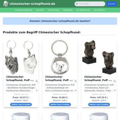 Screenshot chinesischer-schopfhund.de