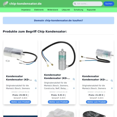 Screenshot chip-kondensator.de