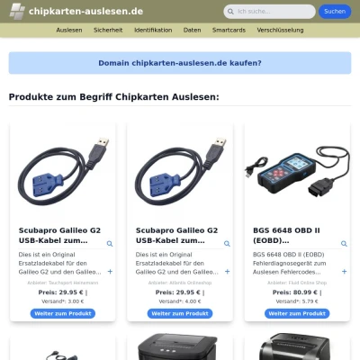 Screenshot chipkarten-auslesen.de