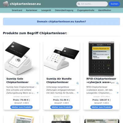Screenshot chipkartenleser.eu