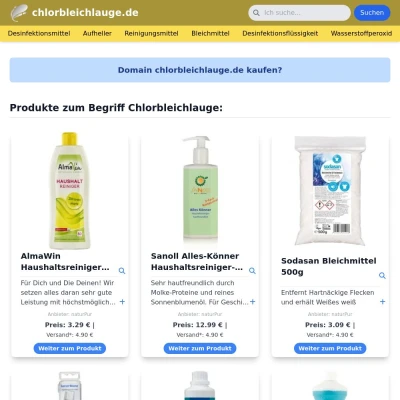 Screenshot chlorbleichlauge.de