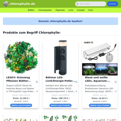 Screenshot chlorophylle.de