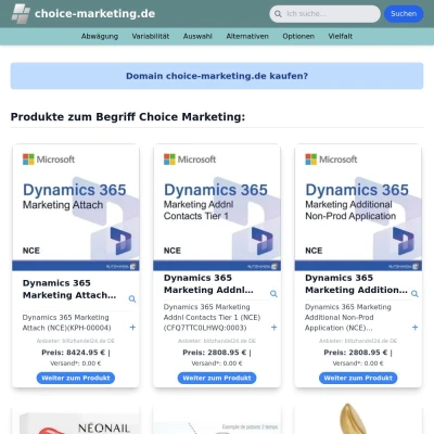 Screenshot choice-marketing.de