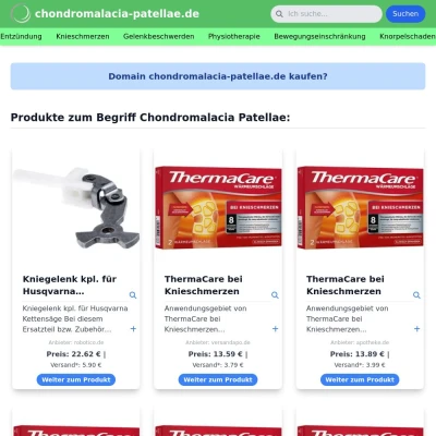 Screenshot chondromalacia-patellae.de