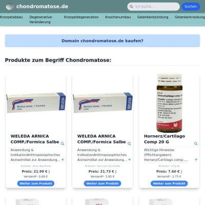 Screenshot chondromatose.de