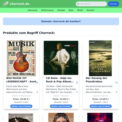 Screenshot chorrock.de