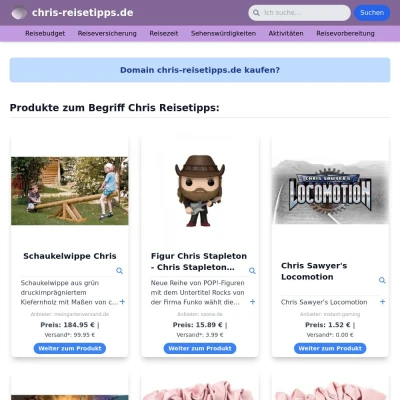 Screenshot chris-reisetipps.de