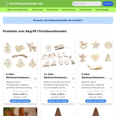 Screenshot christbaumhandel.de