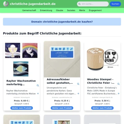 Screenshot christliche-jugendarbeit.de