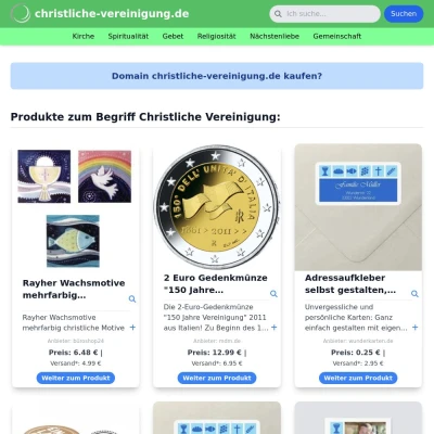 Screenshot christliche-vereinigung.de
