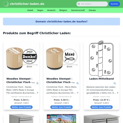 Screenshot christlicher-laden.de