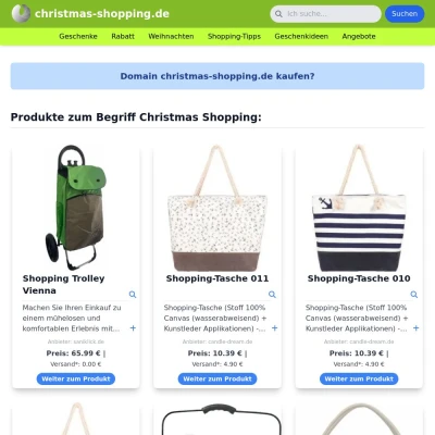 Screenshot christmas-shopping.de