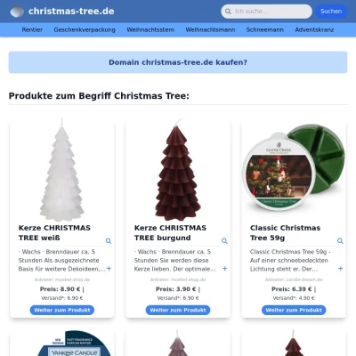 Screenshot christmas-tree.de