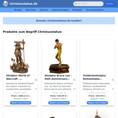 Screenshot christusstatue.de