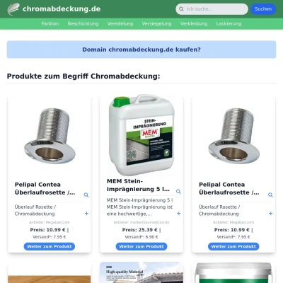 Screenshot chromabdeckung.de