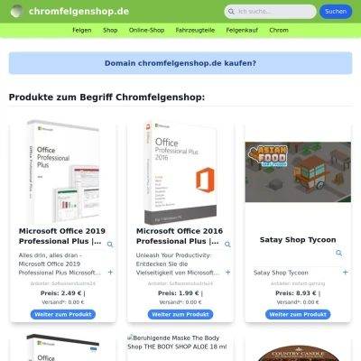 Screenshot chromfelgenshop.de