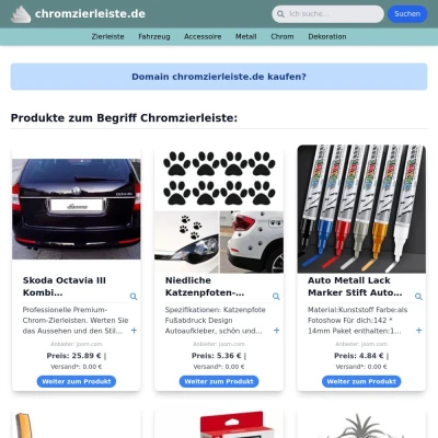 Screenshot chromzierleiste.de