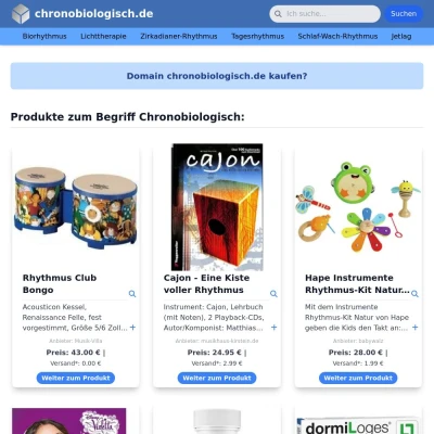 Screenshot chronobiologisch.de