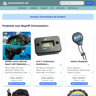 Screenshot chronometre.de