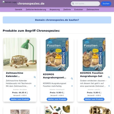 Screenshot chronospezies.de