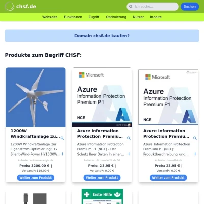 Screenshot chsf.de