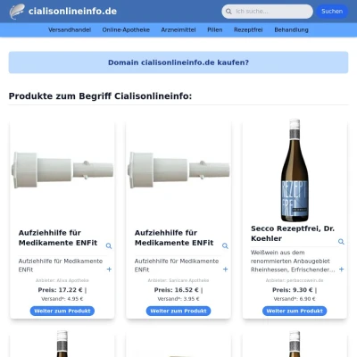 Screenshot cialisonlineinfo.de