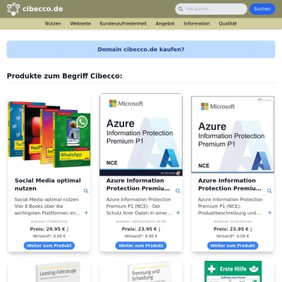 Screenshot cibecco.de
