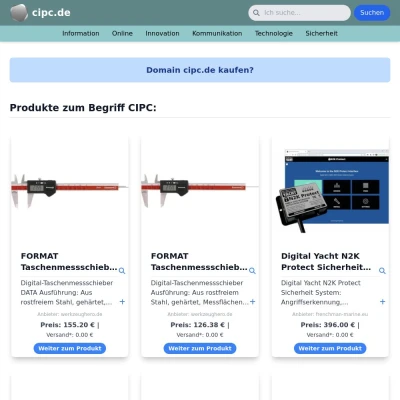 Screenshot cipc.de