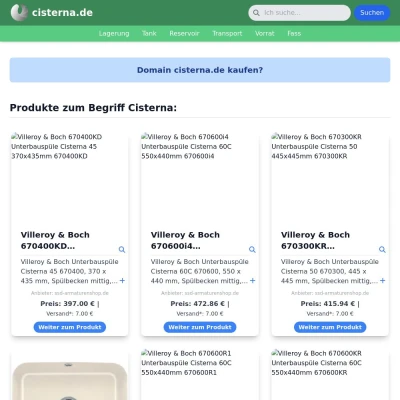 Screenshot cisterna.de