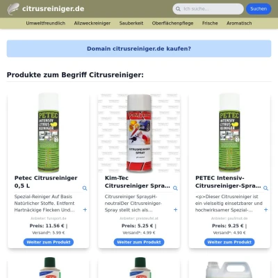 Screenshot citrusreiniger.de