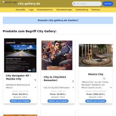 Screenshot city-gallery.de