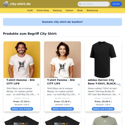 Screenshot city-shirt.de