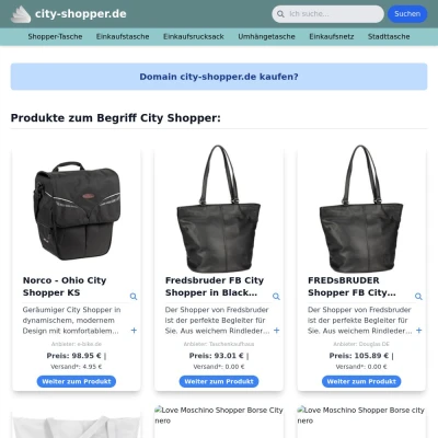 Screenshot city-shopper.de