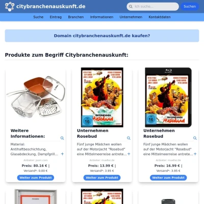 Screenshot citybranchenauskunft.de