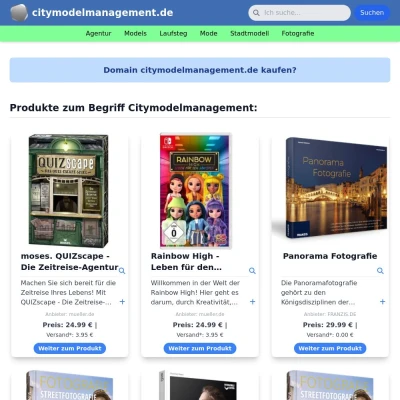 Screenshot citymodelmanagement.de