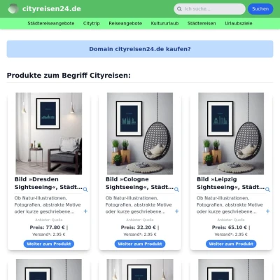 Screenshot cityreisen24.de