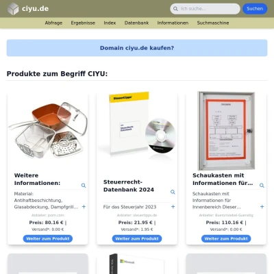 Screenshot ciyu.de