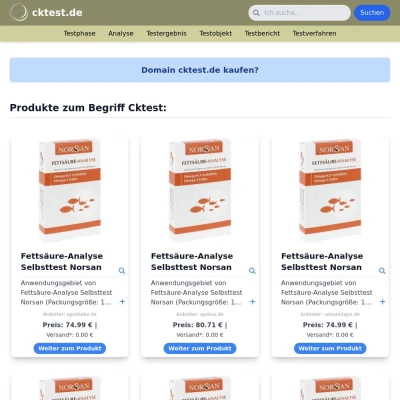Screenshot cktest.de