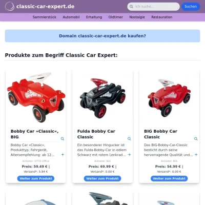 Screenshot classic-car-expert.de