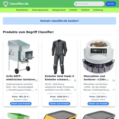 Screenshot classifier.de