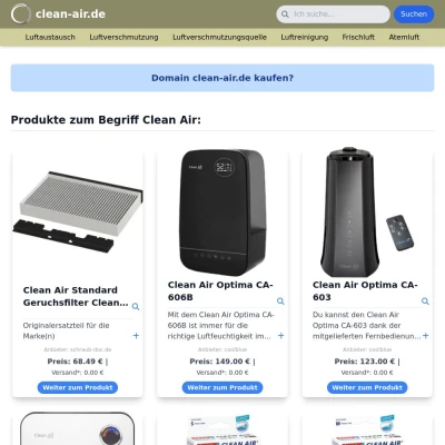 Screenshot clean-air.de
